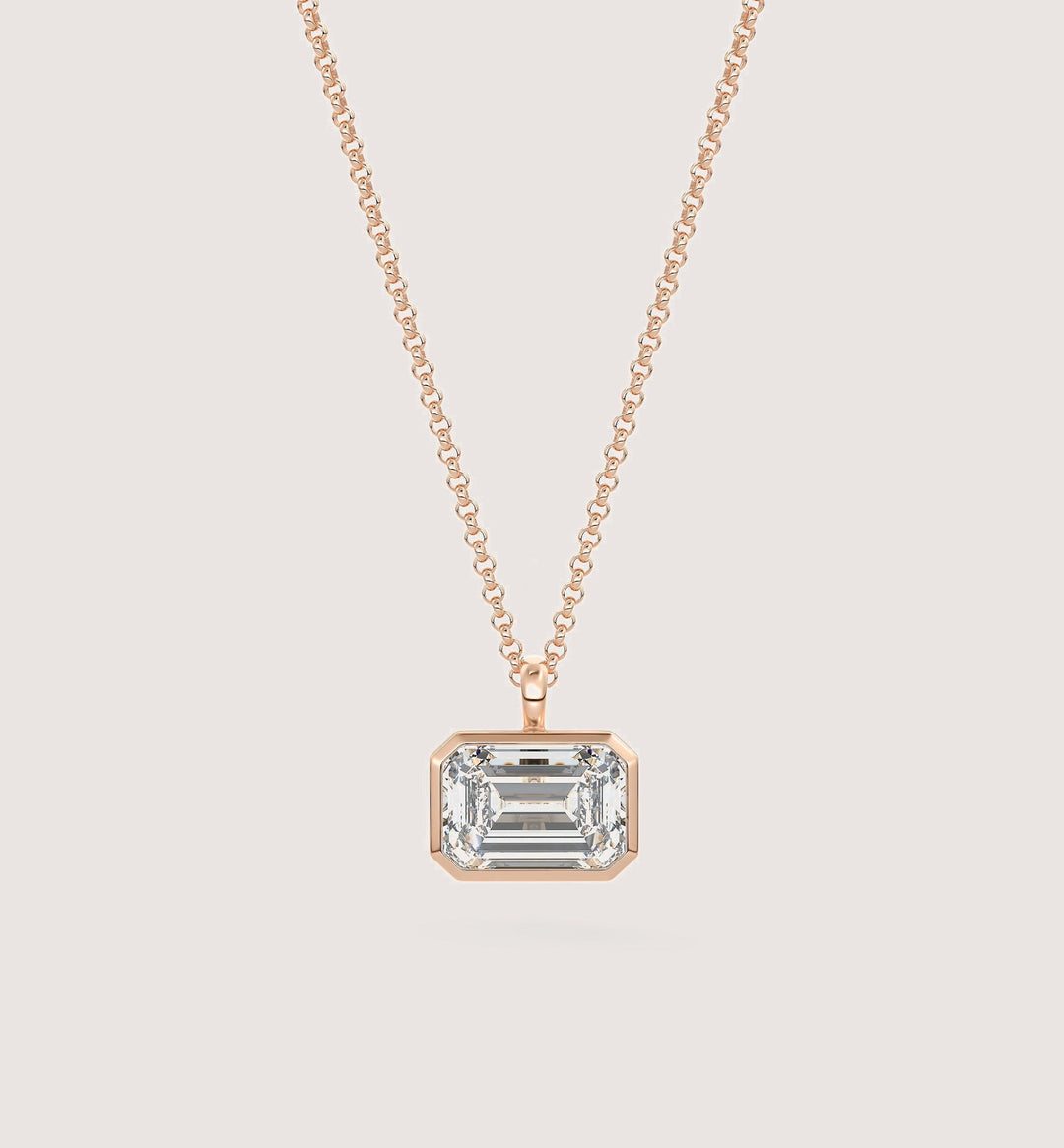 The Lowrider Emerald (East-West) - Rose Gold