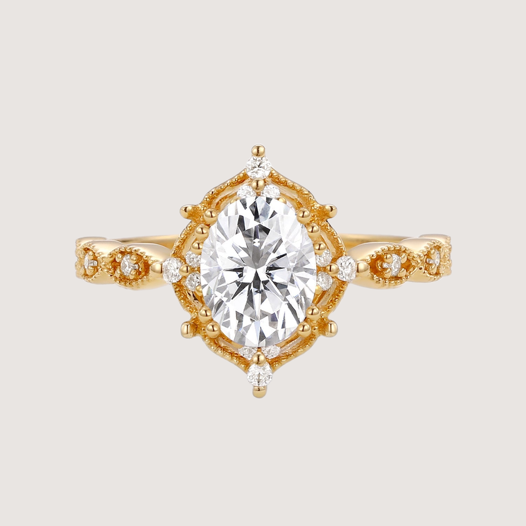 1.5ct Moissanite Signature Vintage Engagement Ring - The ‘Charlotte’ Ring