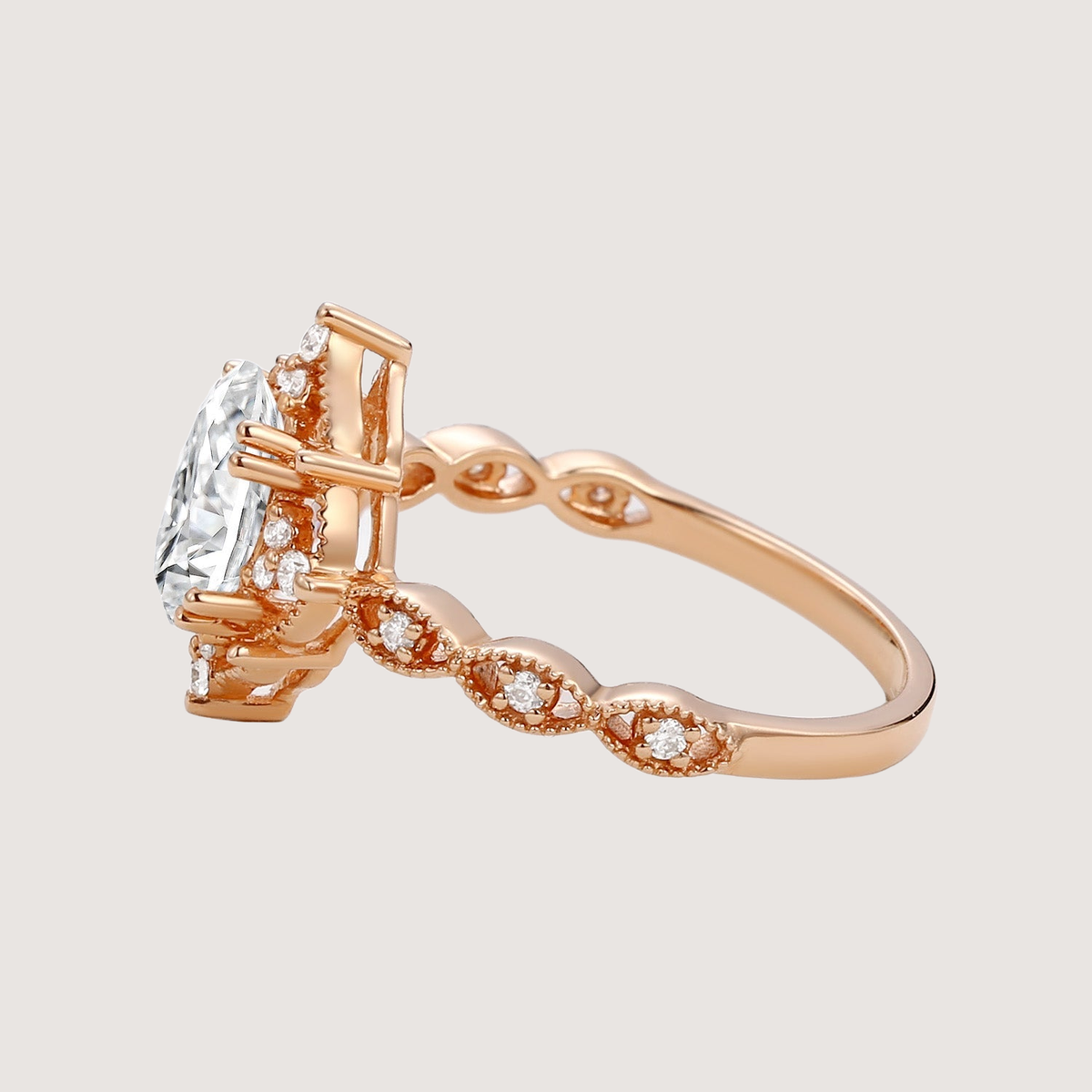 1.5ct Moissanite Signature Vintage Engagement Ring - The ‘Charlotte’ Ring