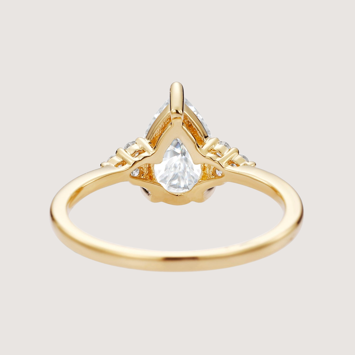 1.5ct Signature Pear Moissanite Vintage Cluster Ring - Lydia