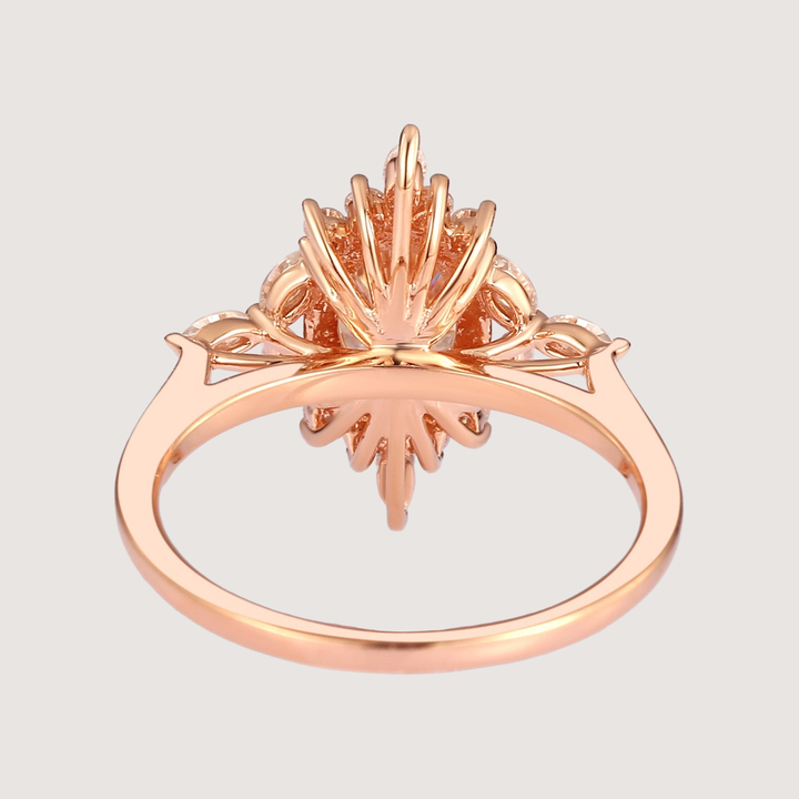 1.0ct Oval Moissanite Floral Vintage Engagement Ring