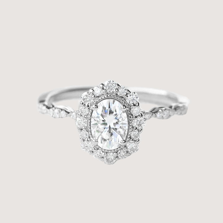 1ct Moissanite Yellow Gold Stacking Ring