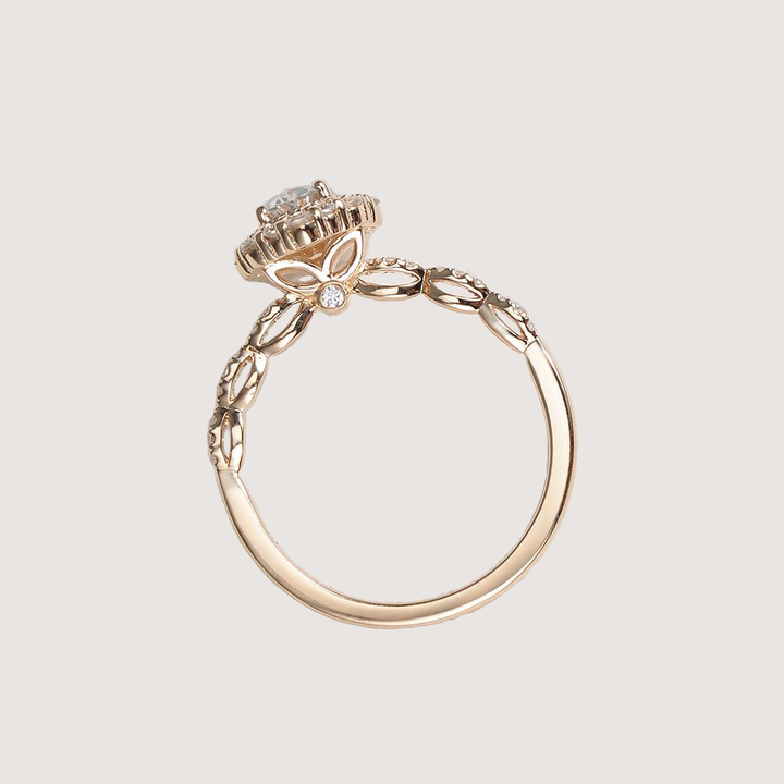 1ct Moissanite Yellow Gold Stacking Ring