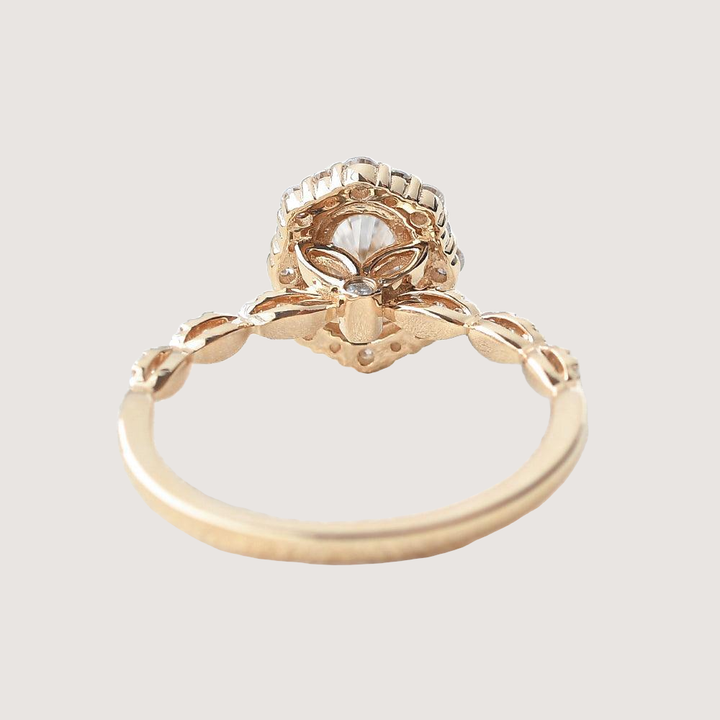 1ct Moissanite Yellow Gold Stacking Ring