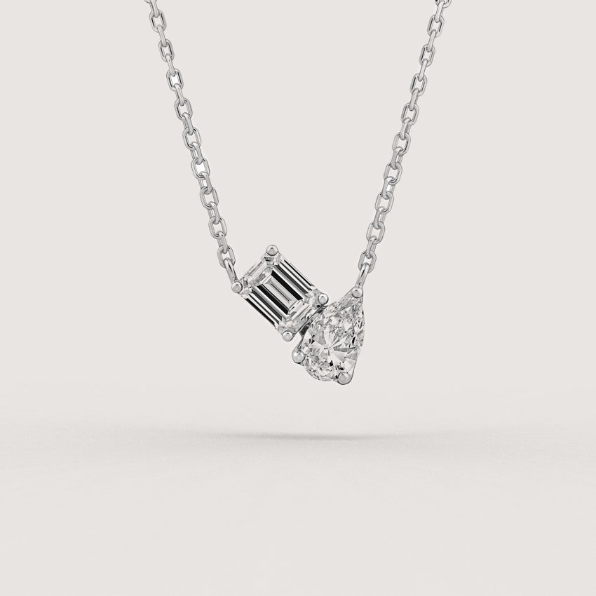 Toi et Moi Necklace - Platinum