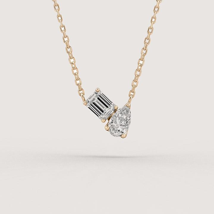 Toi et Moi Necklace - Yellow Gold