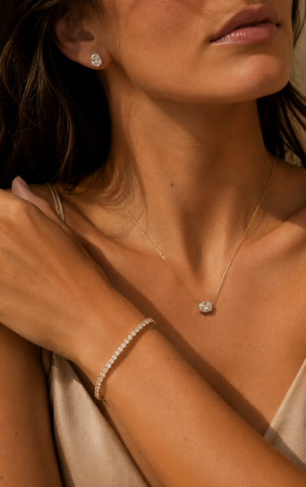 Layered necklaces styled together